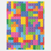 Construction Building Blocks Toy Pattern 2 Fleece Deken (Voorkant)