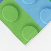 Construction Building Blocks Toy Pattern 2 Fleece Deken (Hoek)