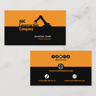 Construction Building Crane Business Card Visitekaartje
