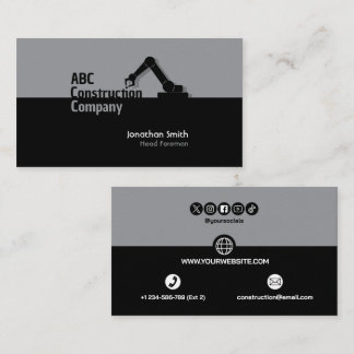 Construction Building Crane Business Card Visitekaartje