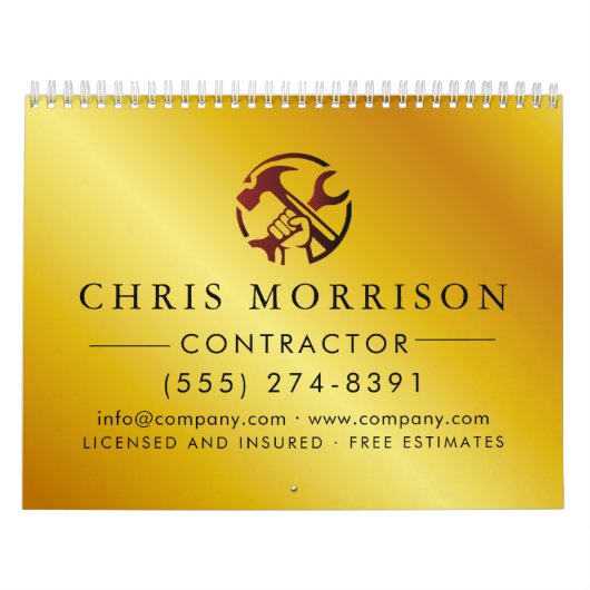Construction Business Marketing Logo Kalender (Hoes)