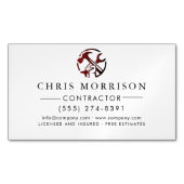 Construction Business Marketing Logo Magnetisch Visitekaartje (Voorkant)