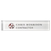 Construction Business Marketing Logo Naambordje (Voorkant)