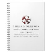 Construction Business Marketing Logo Notitieboek (Voorkant)