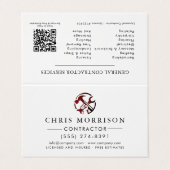 Construction Business Marketing Logo Visitekaartje (Buitenkant ongevouwen)