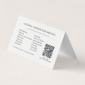 Construction Business Marketing Logo Visitekaartje (Achterkant)