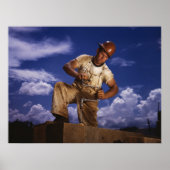 Construction Carpenter, 1942 Poster (Voorkant)