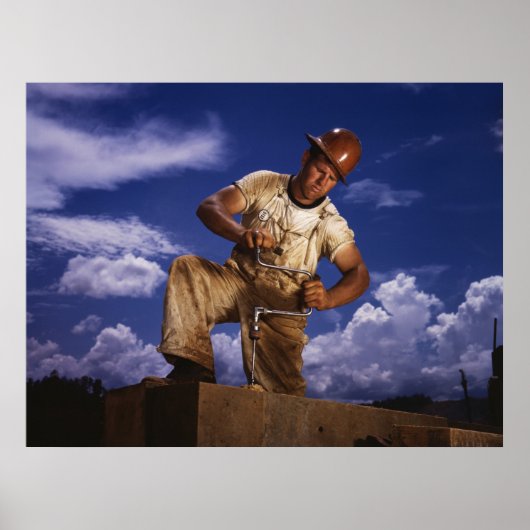 Construction Carpenter, 1942 Poster (Voorkant)
