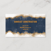 Construction Carpenter Wooden dark rustic timber Visitekaartje (Achterkant)