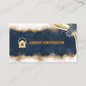 Construction Carpenter Wooden dark rustic timber Visitekaartje (Voorkant)