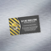 Construction Caution | Hard Hat Helmet Magnetisch Visitekaartje (Voorbeeld)