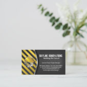 Construction Caution | Hard Hat Helmet Visitekaartje (Staand voorkant)