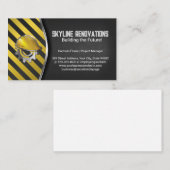 Construction Caution | Hard Hat Helmet Visitekaartje (Voorkant / Achterkant)