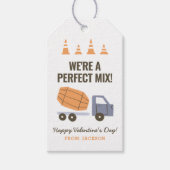 Construction Cement Mixer Kinder Classroom Valenti Cadeaulabel (Voorkant)