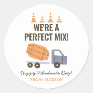 Construction Cement Mixer Kinder Classroom Valenti Ronde Sticker