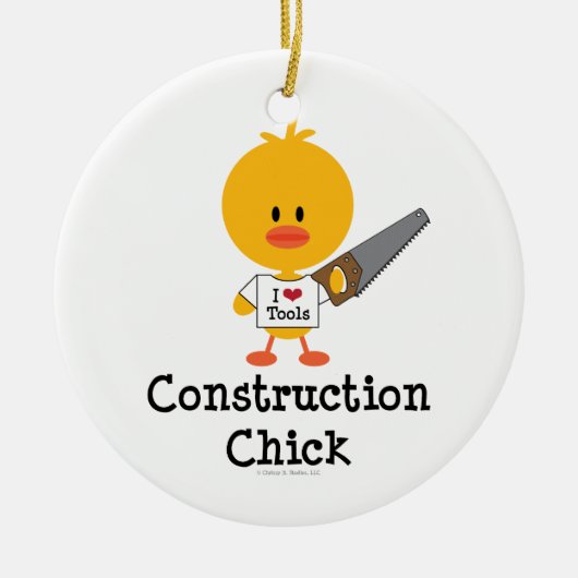 Construction Chick Ornament (Voorkant)