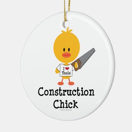 Construction Chick Ornament (Links)
