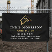 Construction Company Black Gold Banner