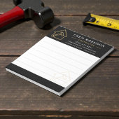 Construction Company Black Gold Notepad Notitieblok