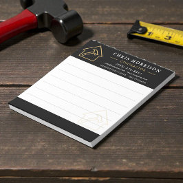 Construction Company Black Gold Notepad Notitieblok