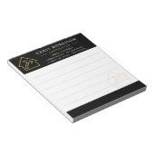 Construction Company Black Gold Notepad Notitieblok (Schuin)