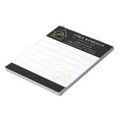 Construction Company Black Gold Notepad Notitieblok (Linkerzijde)