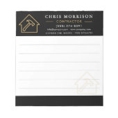 Construction Company Black Gold Notepad Notitieblok (Voorkant)