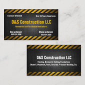 Construction Company Caution Visitekaartje (Voorkant / Achterkant)