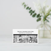 Construction Contractor Architect Business Card Visitekaartje (Staand voorkant)