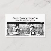 Construction Contractor Architect Business Card Visitekaartje (Voorkant)