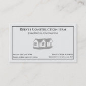 Construction Contractor Architect Business Card Visitekaartje (Voorkant)