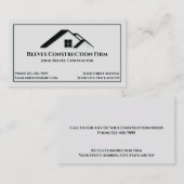 Construction Contractor Roofer Business Cards Visitekaartje (Voorkant / Achterkant)
