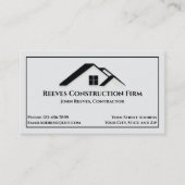 Construction Contractor Roofer Business Cards Visitekaartje (Voorkant)