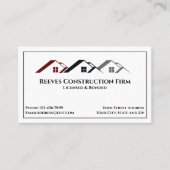 Construction Contractor Roofer Business Cards Visitekaartje (Voorkant)