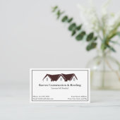 Construction Contrator Roofer Business Card Visitekaartje (Staand voorkant)