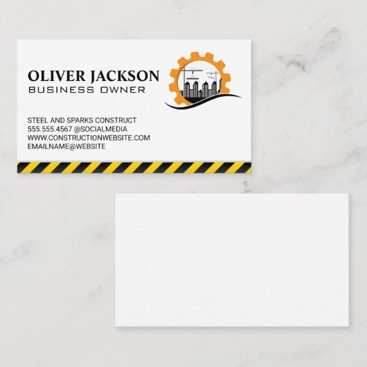 Construction Cranes | Commercial Buildings Visitekaartje (Voorkant / Achterkant)