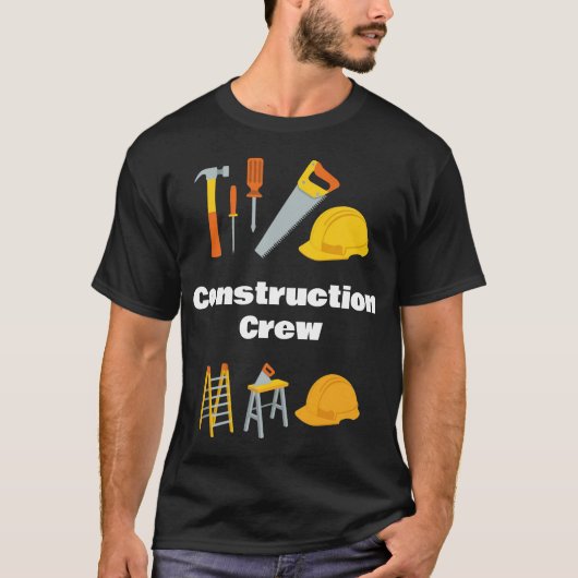 Construction Crew Tools Graphic T-shirt (Voorkant)