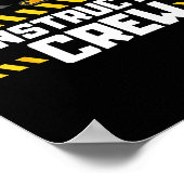 Construction Crew Worker Excavator Boys Girls Kids Poster (Hoek)