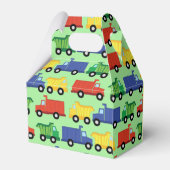 Construction Cute Trucks Boy Baby shower Bedankdoosjes (Achterkant)