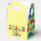 Construction Cute Trucks Boy Baby shower Bedankdoosjes (Geopend)
