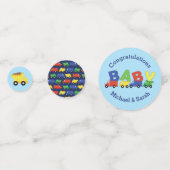 Construction Cute Trucks Boy Baby shower Confetti (Voorkanten)
