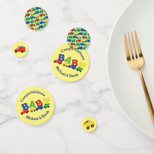 Construction Cute Trucks Boy Baby shower Confetti (Groep)
