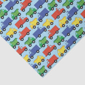 Construction Cute Trucks Boy Baby shower Tissuepapier (Detail)