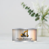 Construction Dozer | Metaal Visitekaartje (Staand voorkant)