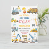 Construction Dump Truck Boy 2nd Birthday Kaart (Staand voorkant)