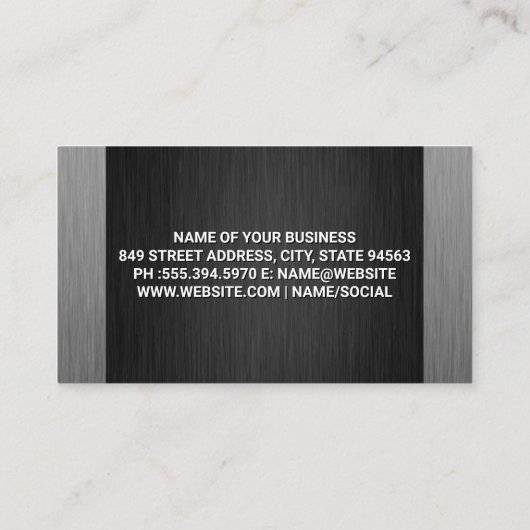 Construction Dump Truck | Builders Visitekaartje (Achterkant)