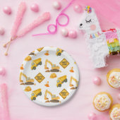 Construction Dump Truck Kids Any Age Birthday Papieren Bordje (Feest)