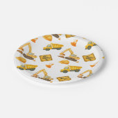 Construction Dump Truck Kids Any Age Birthday Papieren Bordje (Gekanteld)