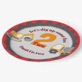 Construction Dump Truck Papieren Bordje (Gekanteld)