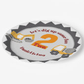 Construction Dump Truck Papieren Bordje (Gekanteld)